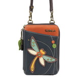 CHALA Wallet Crossbody Purse Handbag Dragonfly - Navy