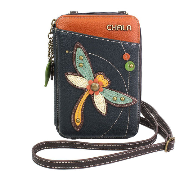 CHALA Wallet Crossbody Purse Handbag Dragonfly - Navy