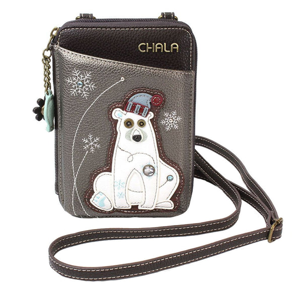 CHALA Wallet Crossbody Purse Handbag Polar Bear - Gray
