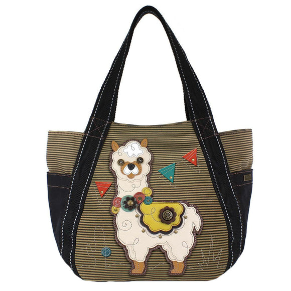 Chala Llama Carryall Zip Tote Llama Lovers Handbag Purse