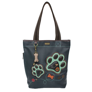 Chala Paw Print Everyday Zip Tote Dog Lovers Shoulder Bag Dog Mom