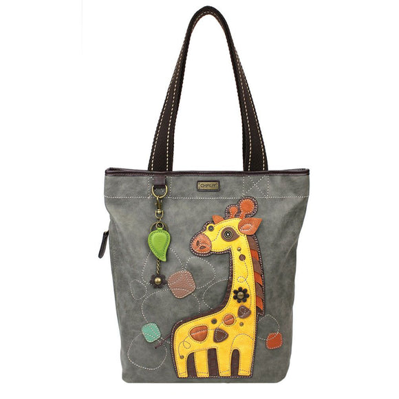 Chala Giraffe Everyday Zip Tote Shoulder Bag