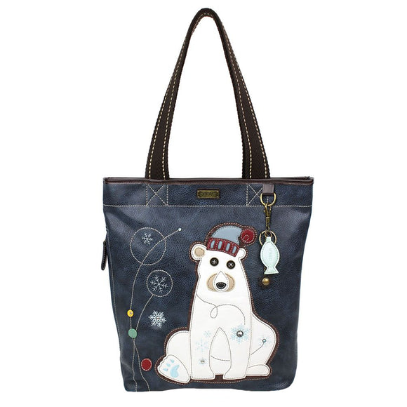 Chala Polar Bear Everyday Zip Tote Purse Shoulder Bag