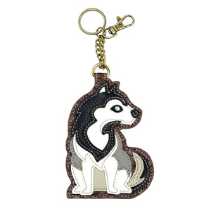 Chala Key Fob and Coin Purse Husky
