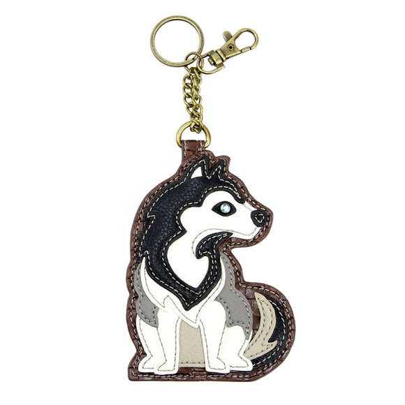 Chala Key Fob and Coin Purse Husky