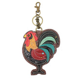 Chala Key Fob and Coin Purse Rooster