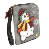 Chala Snowman Zip Around Wallet