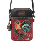 Chala Rooster Cellphone Crossbody Purse Adjustable Straps Handbag