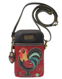Chala Rooster Cellphone Crossbody Purse Adjustable Straps Handbag