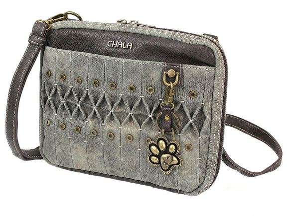 Chala Origami Crossbody Paw Print Olive