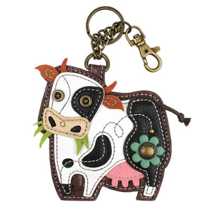 Chala Cow Collectors Key Fob and Coin Purse Cow Keychain