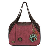 Chala Paw Print Teal Bowling Bag Handbag Tote