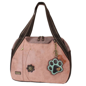 Chala Paw Print Teal Bowling Bag Handbag Tote