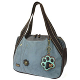 Chala Paw Print Teal Bowling Bag Handbag Tote