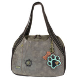 Chala Paw Print Teal Bowling Bag Handbag Tote