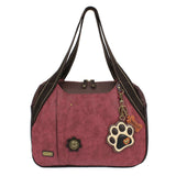 Chala Paw Print Ivory Bowling Bag Handbag Tote