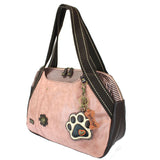 Chala Paw Print Ivory Bowling Bag Handbag Tote