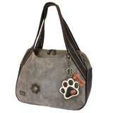 Chala Paw Print Ivory Bowling Bag Handbag Tote