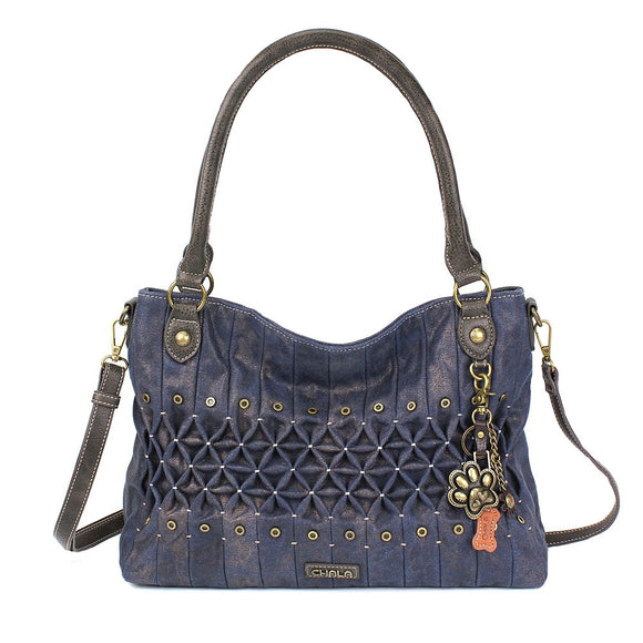Chala Origami Paw Print Crossbody Purse Denim