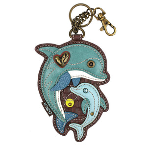 Chala Dolphin Lovers Key Fob and Coin Purse