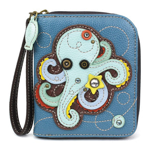 Chala Octopus Lovers Zip Around Wallet