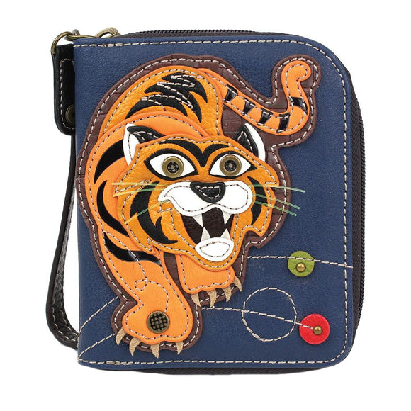 Chala Tiger Zip Around Wallet - Wristlet