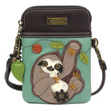 Chala Sloth Collectors Cellphone Crossbody Purse Sloth Lovers Handbag