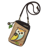 CHALA Wallet Crossbody Purse Handbag Owl - Taupe