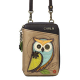 CHALA Wallet Crossbody Purse Handbag Owl - Taupe