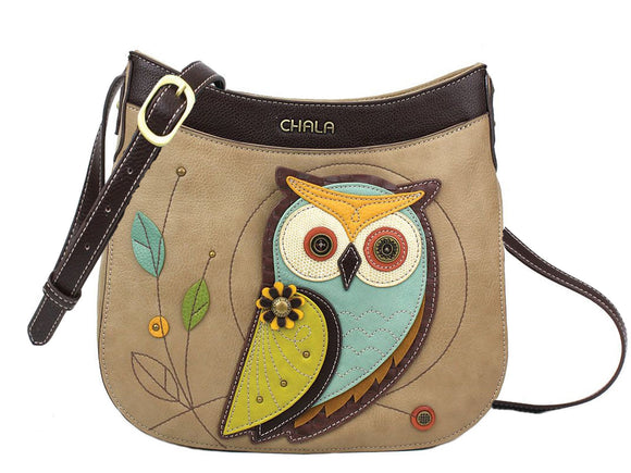 Chala Owl Crescent Crossbody Purse Owl Handbag