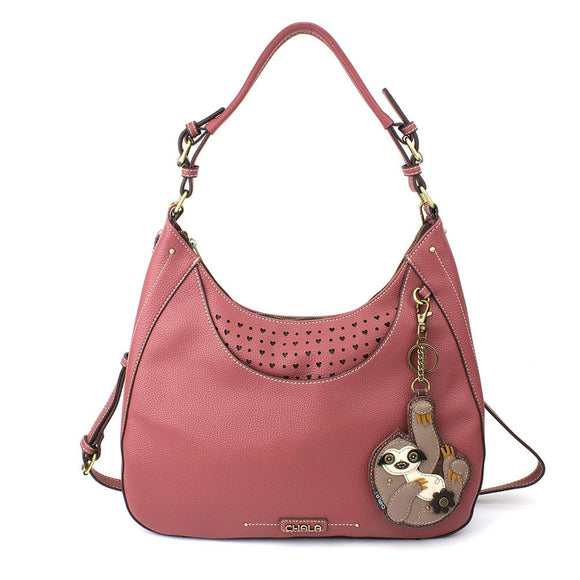 Chala Sweet Hobo Tote Handbag Purse Sloth Rose