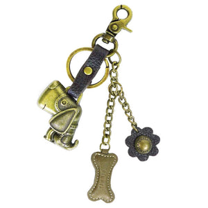 Chala Charming Keychain Toffy Dog Purse Charm, Key Chain, Bag Charm, Key Fob Dog Mom