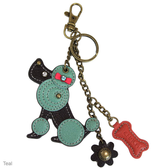 Chala Charming Mini Keychain Poodle, Purse Charm, Key Chain, Key Fob