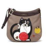 Chala Fat Cat Crescent Crossbody Purse Handbag Cat Lovers, Cat Mom