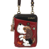 CHALA Wallet Crossbody Purse Handbag Dog - Burgundy