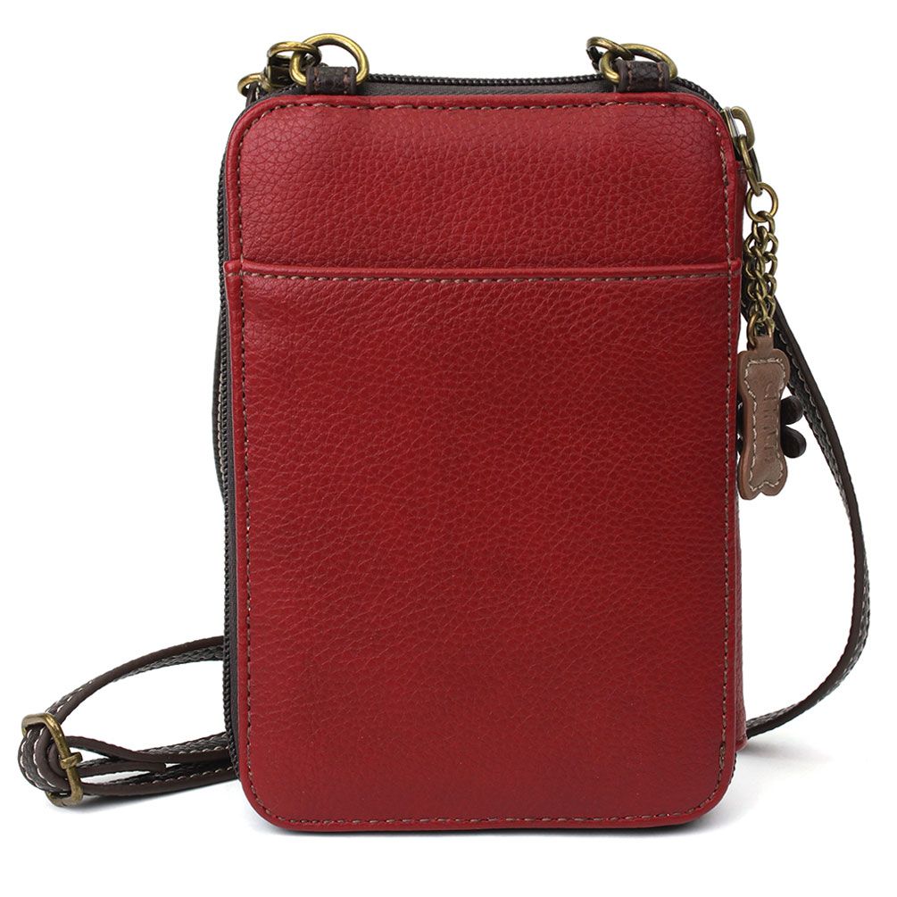 Chala Chihuahua Mom Cellphone Crossbody Bag - Burgundy Convertible Handbag, 5" X 7.5" - View #13