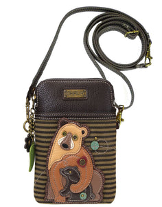 Chala Two Bears Cellphone Crossbody Purse Handbag