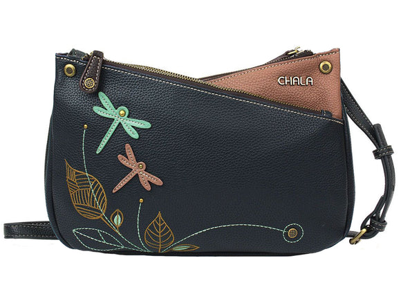 Chala Dragonfly Criss Cross Crossbody Purse Handbag