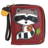 Chala Raccoon Zip Around Wallet