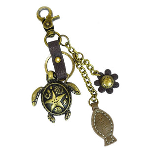 Chala Charming Keychain Sea Turtle - Fish Purse Charm, Key Chain, Bag Charm, Key Fob
