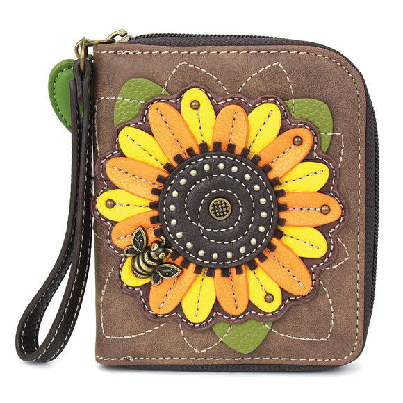 Chala Sunflower Zip Around Wallet