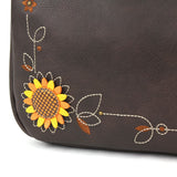 Chala Sunflower Criss Cross Crossbody Purse Handbag