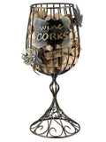 True Wine Glass Cork Holder, Decorative Wine Cork Storage and Decor, Set of 1, Rustic Bronze Finish