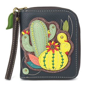 Chala Cactus Zip Around Wallet