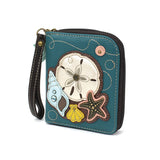 Chala Sand Dollar Zip Around Wallet
