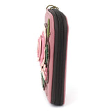 Chala Pink Rose Zip Around Wallet