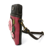 Chala Pink Rose Cellphone Crossbody Purse Handbag