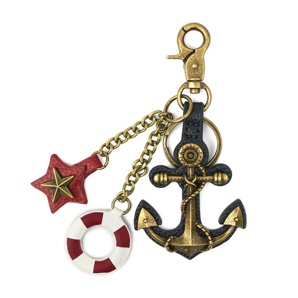 Chala Charming Keychain Anchor Purse Charm, Key Chain, Bag Charm, Key Fob