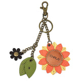 Chala Charming Keychain Sunflower Purse Charm, Key Chain, Bag Charm, Key Fob