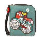 Chala Bicycle Zip Around Wallet